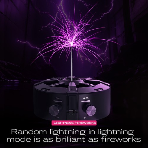 Tesla coil music box with - music,