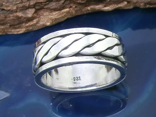 Flechtmuster drehring 925 - flechtmuster,