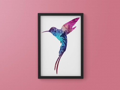 Fliegender kolibri silhouette - kolibri,