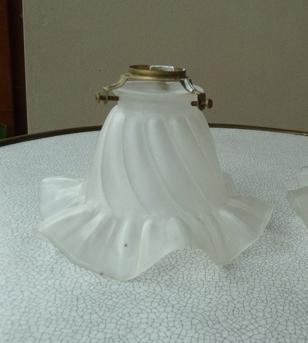 Jugendstil lampe milchglas - 1,