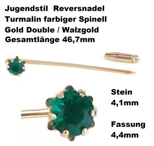 Revers nadel turmalin - revers-nadel, farbig