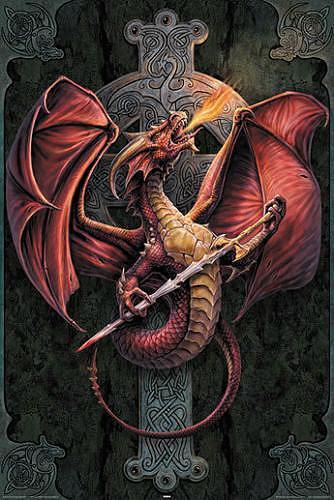 Anne stokes poster celtic - stokes,