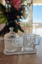 Kristall Set - Zuckerdose &