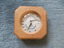 Saunazubehör Klimamesser 2in1 Hygrometer Thermometer Klimastation Suleno Holz