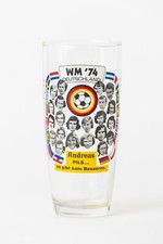 Bierglas WM Nationalmannschaft 1974 Deutschland Andreas Pils