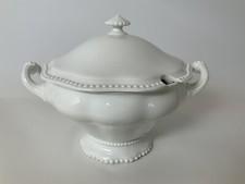 Rosenthal große Suppenterrine Perlrand weiß - perfekter Zustand 