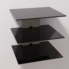 Wandregal   Schwarzglas