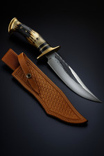 Handgefertigt D2 Survival Bowie Messer Knife Jagd EDC Campingmesser Hirschgeweih