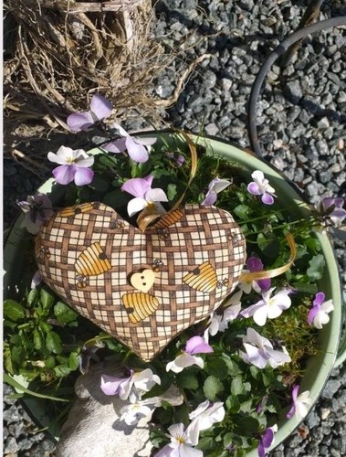 Bienen herz stoffherz - herz,