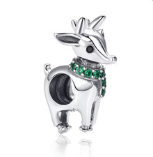 Charm Dangle 925 Silber Rentier Pferd Zirkon - Anhänger für Pandora Armband