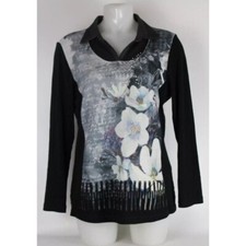 Damen Bagoras Top Größe 4 (M/L) Edelsteindetail Langarm seltener Artikel