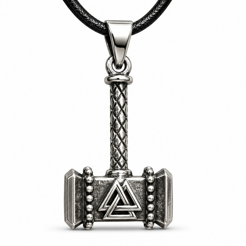 Thors hammer anhänger valknut - hammer,