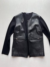 Orwell Damen Jacke, Größe m , Merinowolle und Leder, schwarz