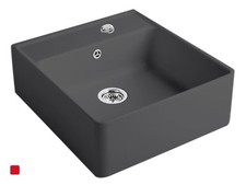 Villeroy & Boch Spülstein Einzelbecken Graphit Schwarz inkl. Hahnlöcher