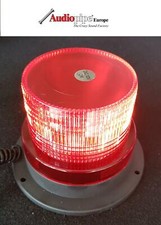 Rote LED Rundumleuchte Warnleuchte Blitzleuchte Magnet mit Zulassung 12/24Volt