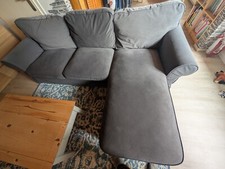 Ektorp Sofa 3er mit Recamiere grau