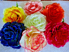 RIESEN ROSENKOPF ORANGE 15cm Advents Kranz Deko Merry Christmas Frohe Weihnacht