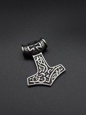 XL Anhänger Thors Hammer Eisernes Kreuz Edelstahl Bundeswehr Kreuz Schmuck NEU