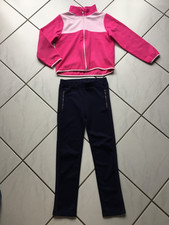 H&M SET Fleecejacke Jacke Hose Mädchen Blau Rosa Pink Gr 110 116