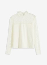 Shirt mit Spitzeneinsatz Gr