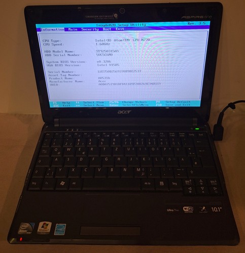 Aspire one series - series, display