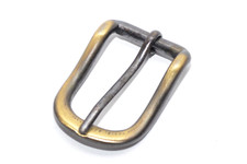 Gürtelschnalle Schnalle, 30 mm Breite, Antik-Altmessing, Mittelalter, 80er Jahre