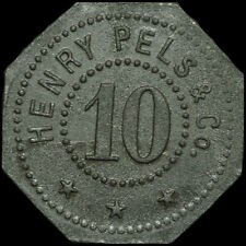 NOTGELD: 10 Pfennig. MASCHINENFABRIK HENRY PELS & Co - ERFURT / THÜRINGEN.