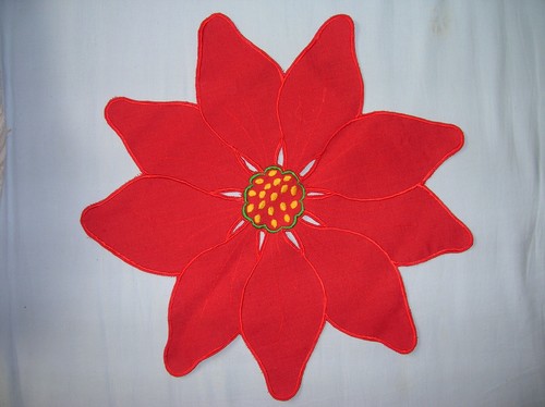 Rotes deckchen christstern - rotes,
