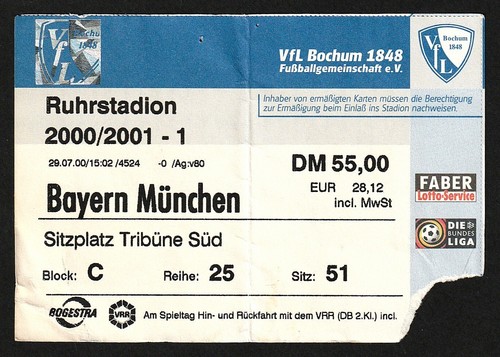 Ticket 2000 vfl - vfl, bochum