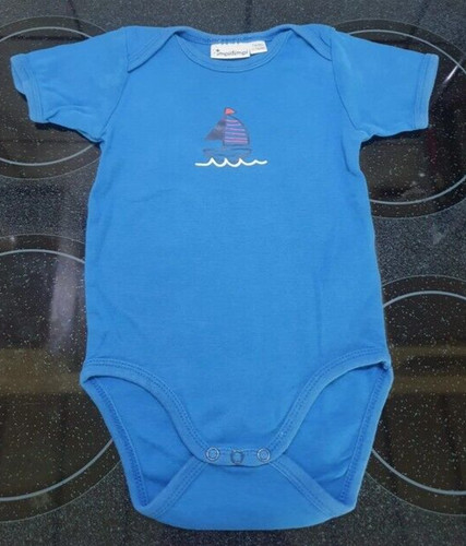 Blauer segelboot kurzarm - "segelboot",