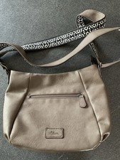 s.Oliver Handtasche Umhänge-Tasche mit Riemen, Hellbraun, wie Neu