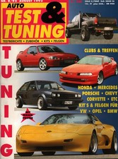 Zeitschrift Auto Test und Tuning Magazin 8. 1992 Honda CRX Prelude Golf Chevy