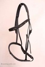 ***Reitsport / Pferde Trense aus Leder / Verzierter Stirnriemen / Sperrriemen /