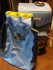 Ergobag Schulrucksack mit Turnbeutel Schultasche Schulranzen hellblau Pferde