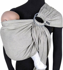 Didymos DidySling grau mint grün Grösse Tragetuch Baby ab Geburt bis 15kg Sling