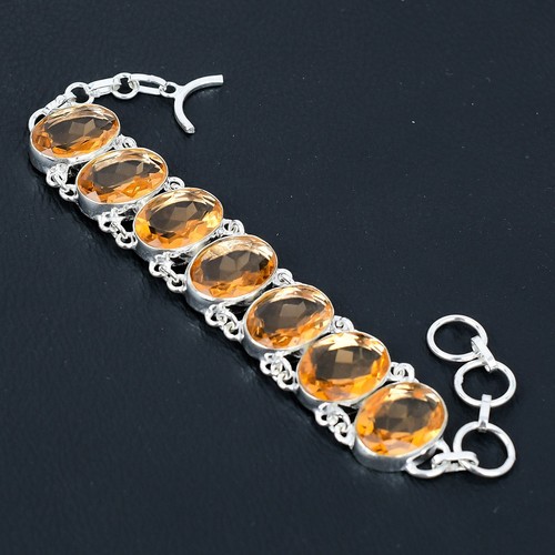 Citrin edelstein armband 925 - armband,