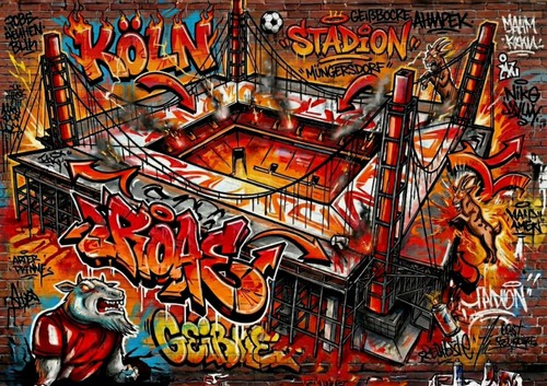 Graffiti fußballstadion - graffiti, –
