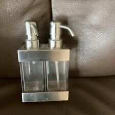 Seifenspender  Edelstahl Zwei Kammer Spender, Ein Spender defekt 18cm Hoch