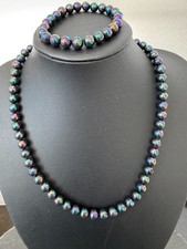 Muschelkernperlen peacock SET