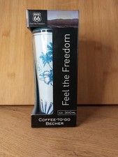 Thermobecher 300ml Route 66 Travel Mug Coffee to Go BECHER California Beach NEU