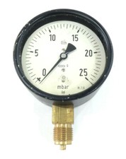 VDO Manometer 0 bis 25 mbar | Ø 100 mm | Kl. 1,6 | 1/2" Senkrecht
