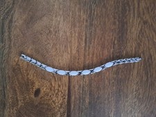  Armband Armkette aus weißer Keramik und Edelstahl 