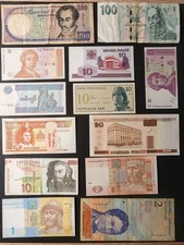13 X banknoten aus aller welt