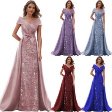 Damen Satin Brautmutterkleider