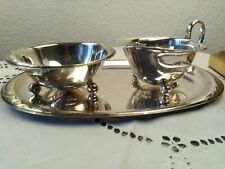 WMF zeitlos schönes Zucker/Milch-Set auf Tablett 1930er Jahre super Zustand