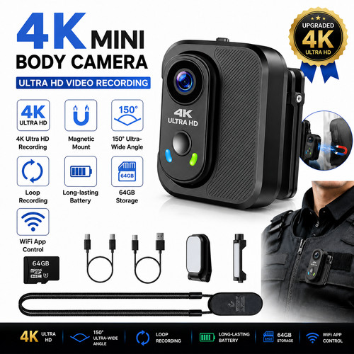 Bodycam mini action cam - bodycam, 4k