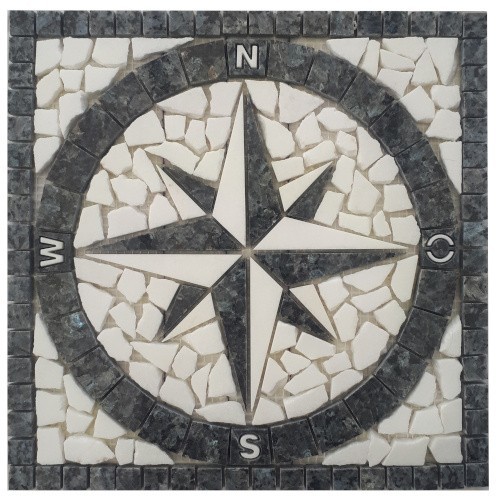 Windrose mosaik draußen - windrose,