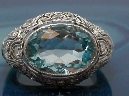 Art deco brillant aquamarin - art,