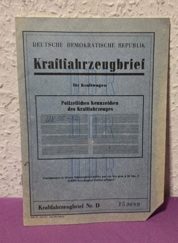 Ddr kfz brief - ddr,