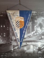 FC Carl Zeiss Jena Wimpel 45x29cm, Unterschriften von 1974 mit Gebrauchsspuren;
